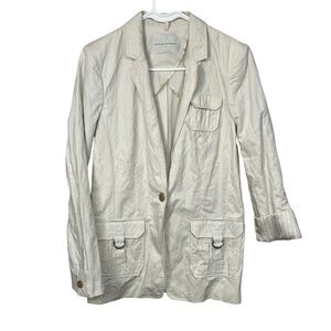 Banana Republic Cream Boyfriend Jacket Medium Large